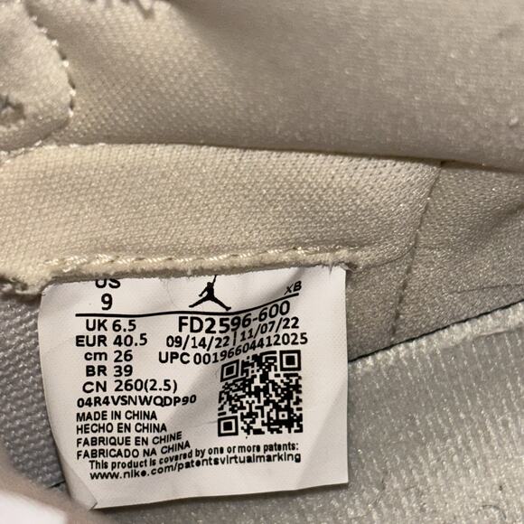 Size 9W/7.5M Jordan 1 Retro High OG Washed Pink (Women's) FD2596-600 - Picture 6 of 9